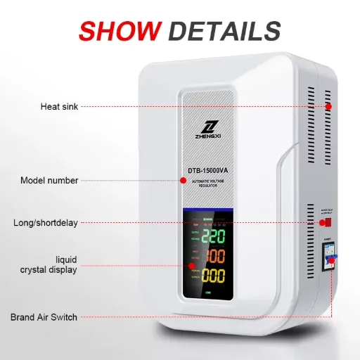[DTB-8000VA(140-260V)] DTB Series Wall-Mount Home Relay-Type Voltage Stabilizer 8 kVA (DTB-8000VA(140-260V))